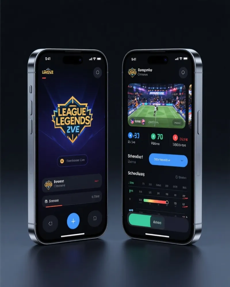 LCP转播站App界面展示